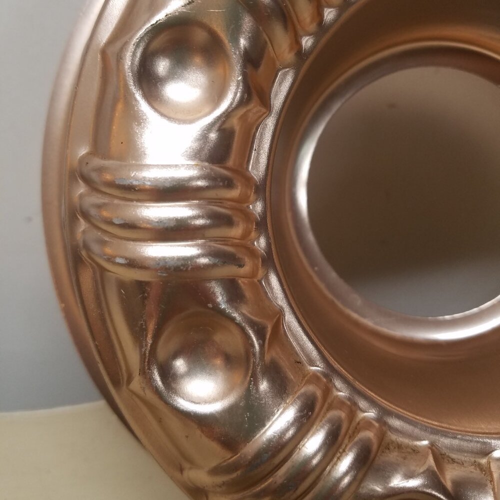 Copper Tone Aluminum Ring Jello Mold Wall Hanging - Picture 2 of 3